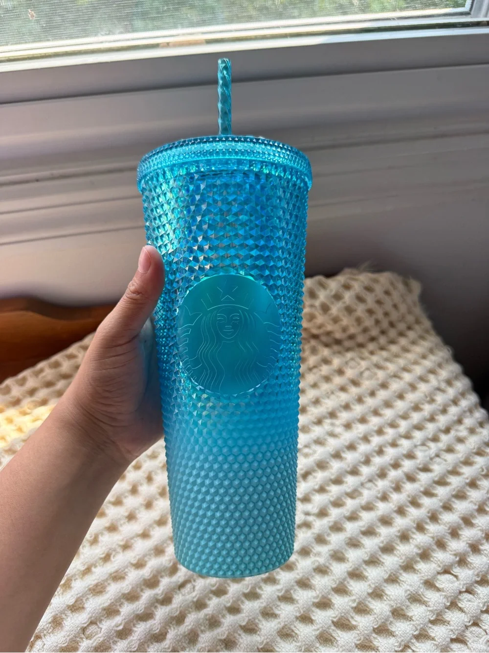 Starbucks Textured Turquoise 24oz Studded Tumbler
